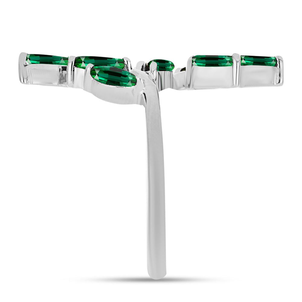 Anillo de Plata con Turmalina Verde 4 