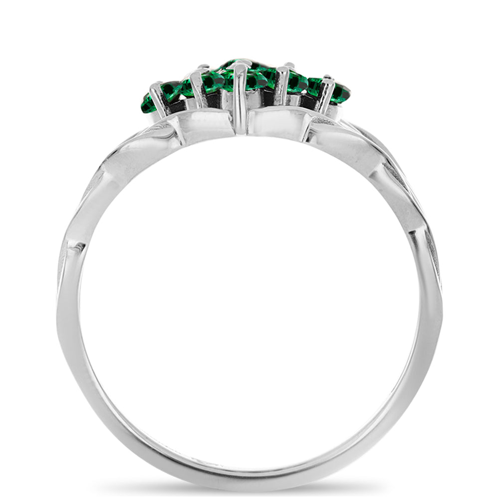Anillo de Plata con Turmalina Verde