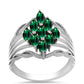 Anillo de Plata con Turmalina Verde
