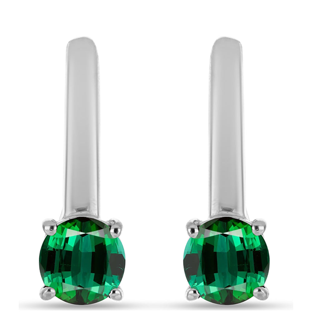 Pendientes de Plata con Turmalina Verde 1 