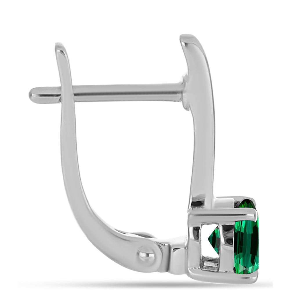 Pendientes de Plata con Turmalina Verde 2 