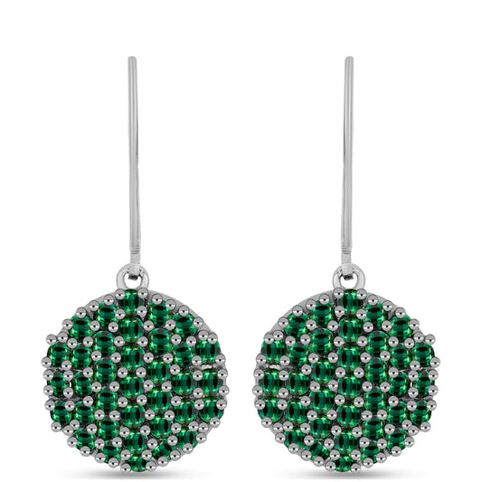 Pendientes de Plata con Turmalina Verde