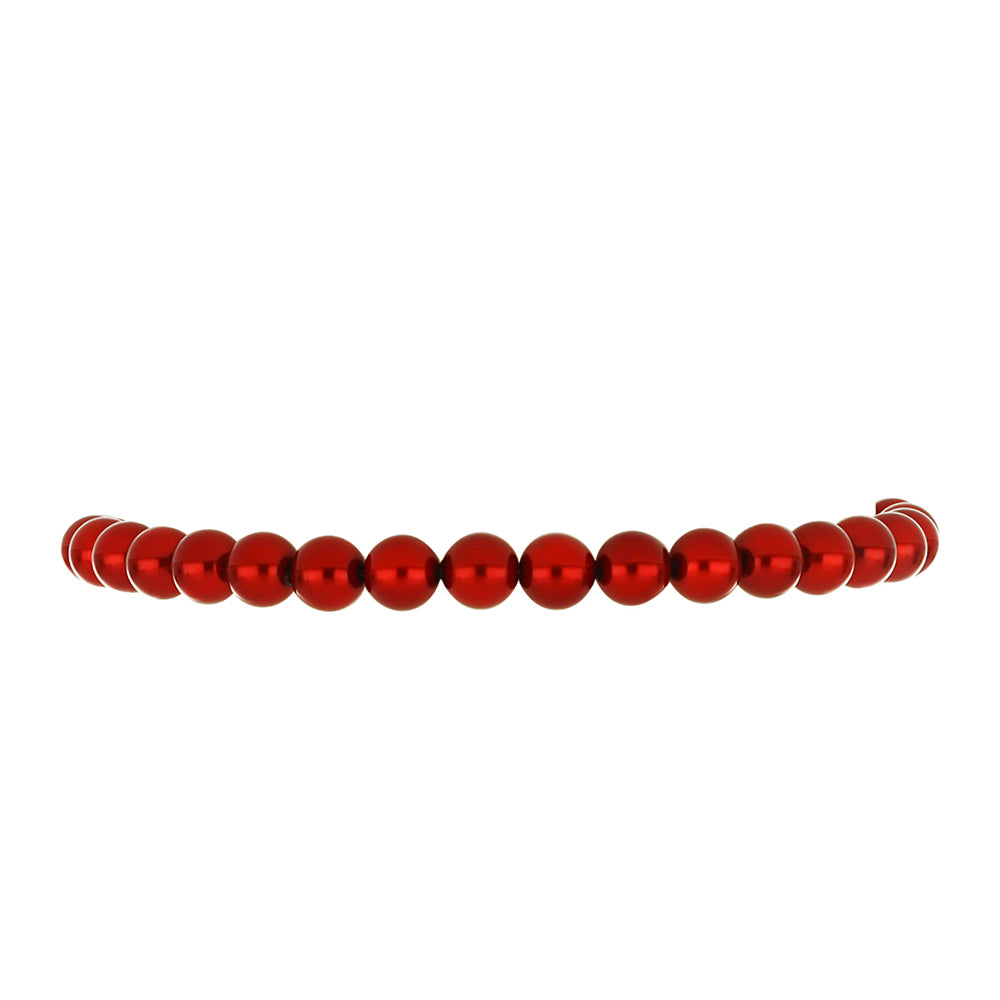 Pulsera de Plata Bañada en Oro con Perla roja de río 2 