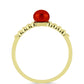 Anillo de Plata Bañada en Oro con Perla roja de río