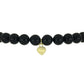 Pulsera de Plata Bañada en Oro con Ónix Negro