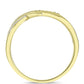 Anillo de Plata Bañada en Oro con Diamante Champagne y Diamante blanco