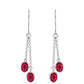 Pendientes de Plata con Rubí de Madagascar y Diamante blanco