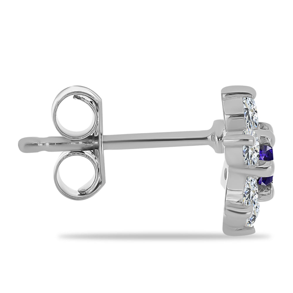 Pendientes de Plata con Lolita y Topacio Blanco 2 