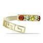 Anillo de Plata Bañada en Oro con Zafiro Arco Iris Rosebery