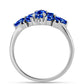 Anillo de Plata con Zafiro Azul Australiano y Topacio Blanco