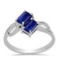 Anillo de Plata con Zafiro Azul Australiano