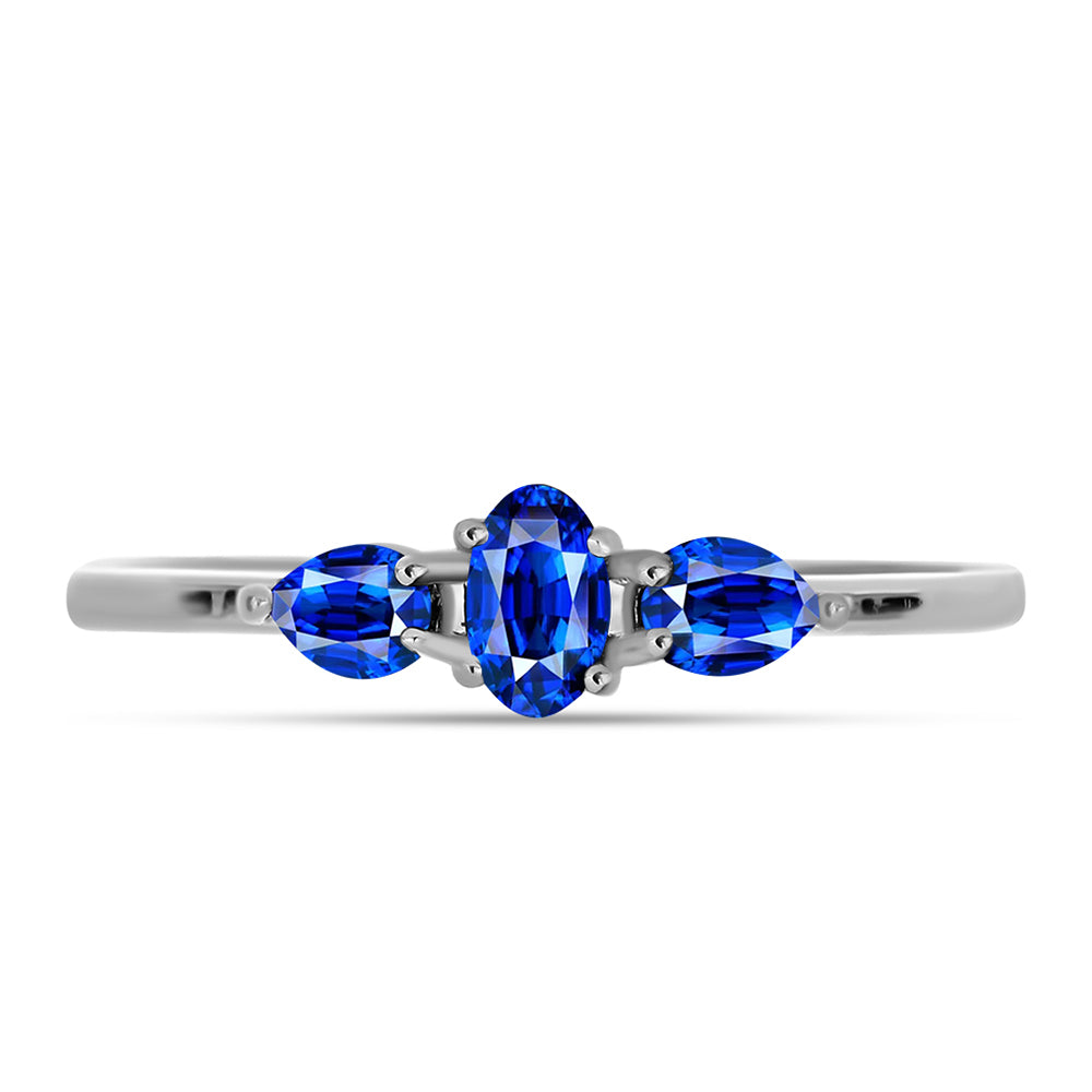Anillo de Plata con Zafiro Azul Australiano 1 