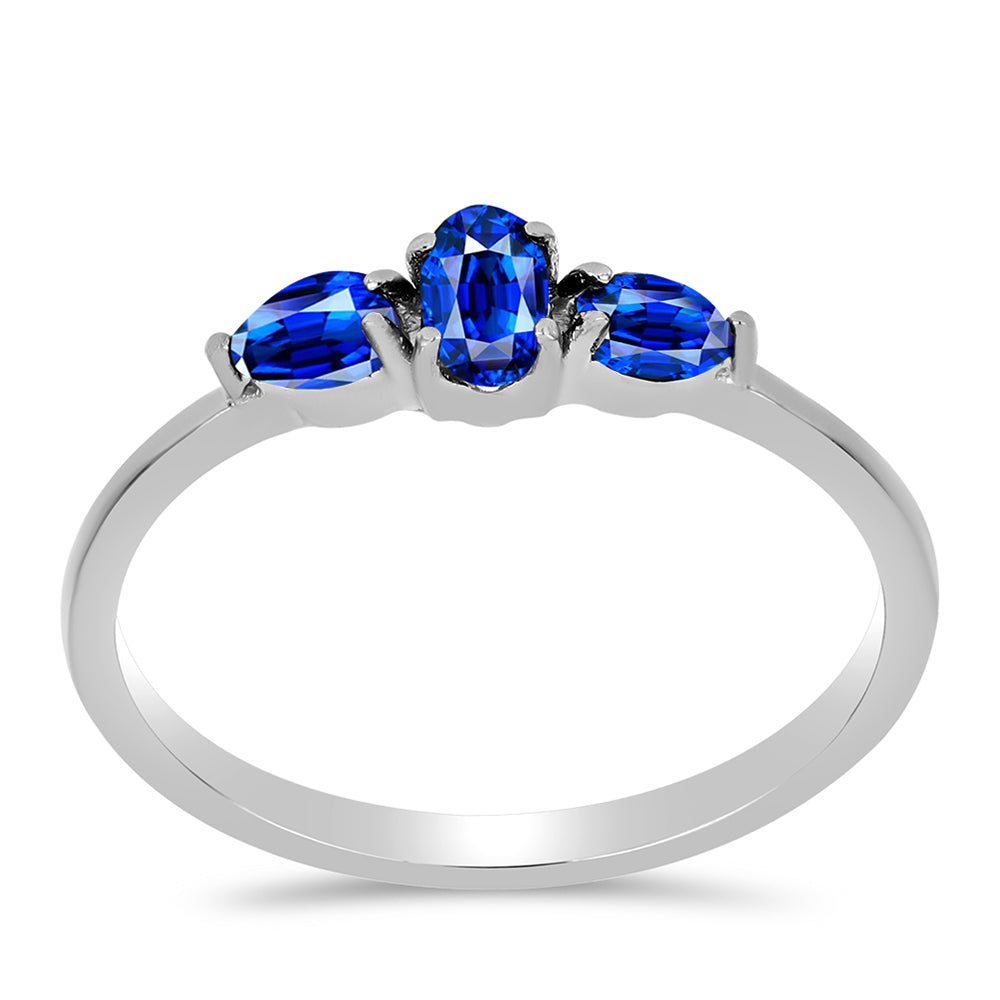 Anillo de Plata con Zafiro Azul Australiano 3 