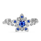 Anillo de Plata con Zafiro Azul Australiano y Topacio Blanco