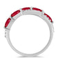 Anillo de Plata con Ágata Roja y Topacio Blanco