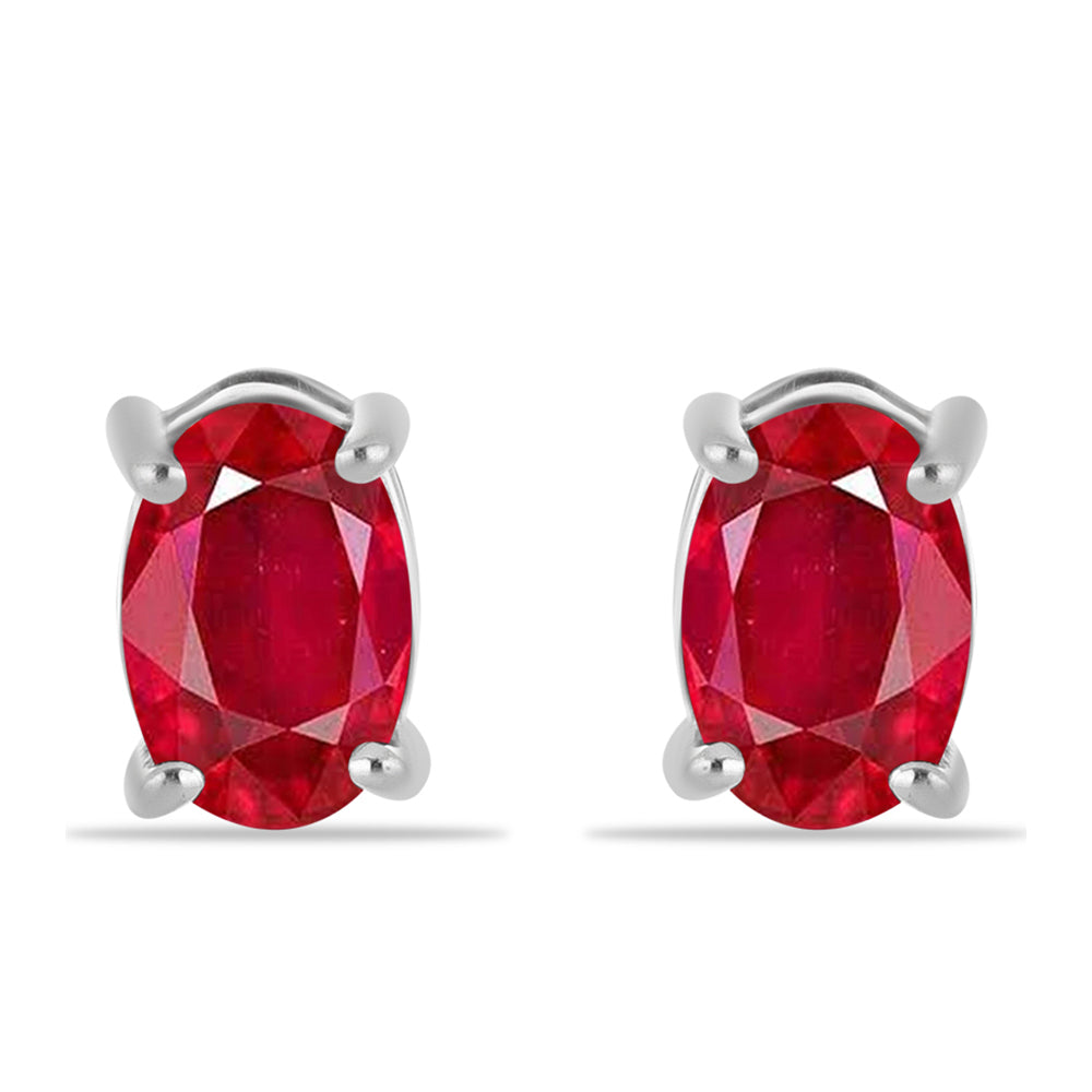 Pendientes de Plata con Ágata Roja