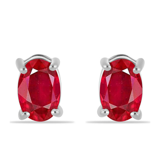 Pendientes de Plata con Ágata Roja