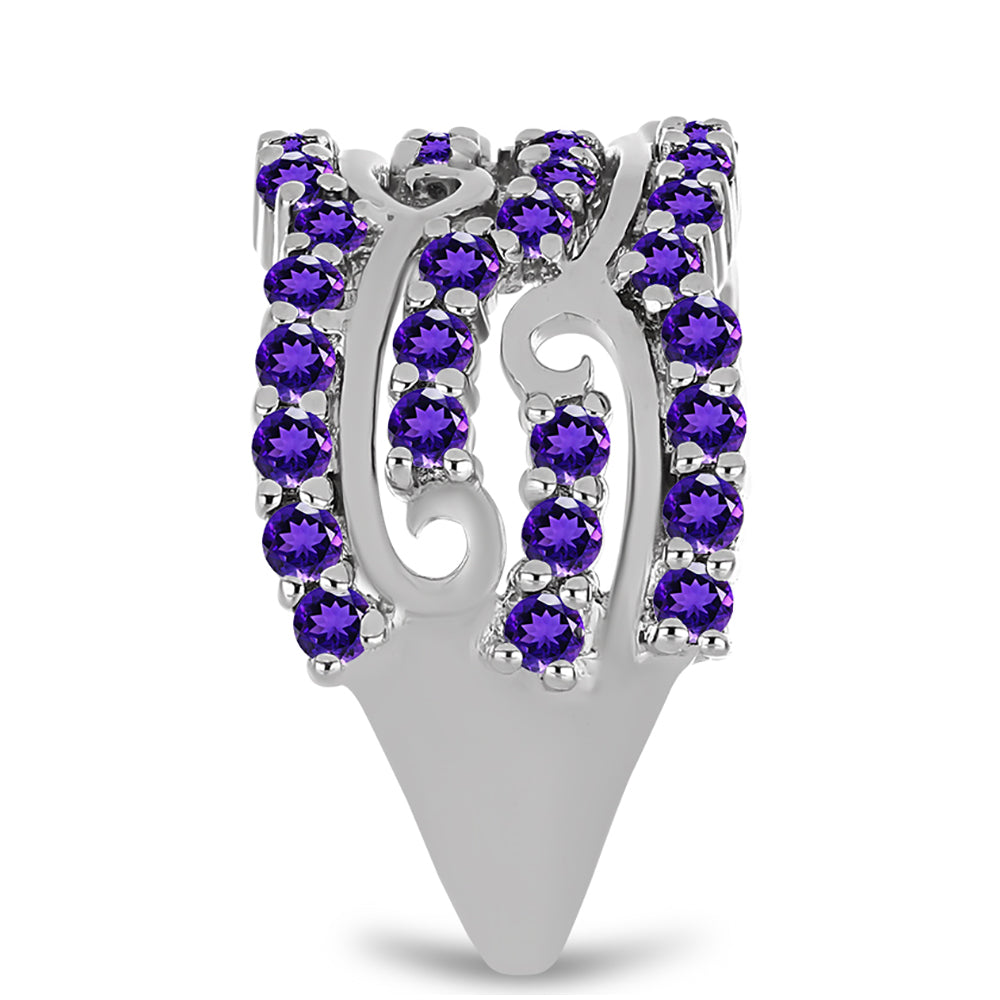 Anillo de Plata con Amatista de Marruecos