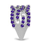 Anillo de Plata con Amatista de Marruecos