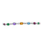Pulsera de Plata con Amatista de Marruecos y Ágata Verde