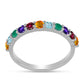 Anillo de Plata con Amatista de Marruecos y Ágata Verde