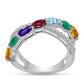 Anillo de Plata con Amatista de Marruecos y Ágata Verde