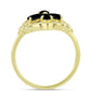 Anillo de Plata Bañada en Oro con Espinela Negra