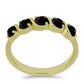 Anillo de Plata Bañada en Oro con Espinela Negra