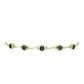 Pulsera de Plata Bañada en Oro con Diamante Azul