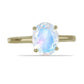 Anillo de Plata Bañada en Oro con Piedra Lunar Arco Iris