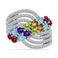 Anillo de Plata con Amatista de Marruecos y Peridoto de Changbai