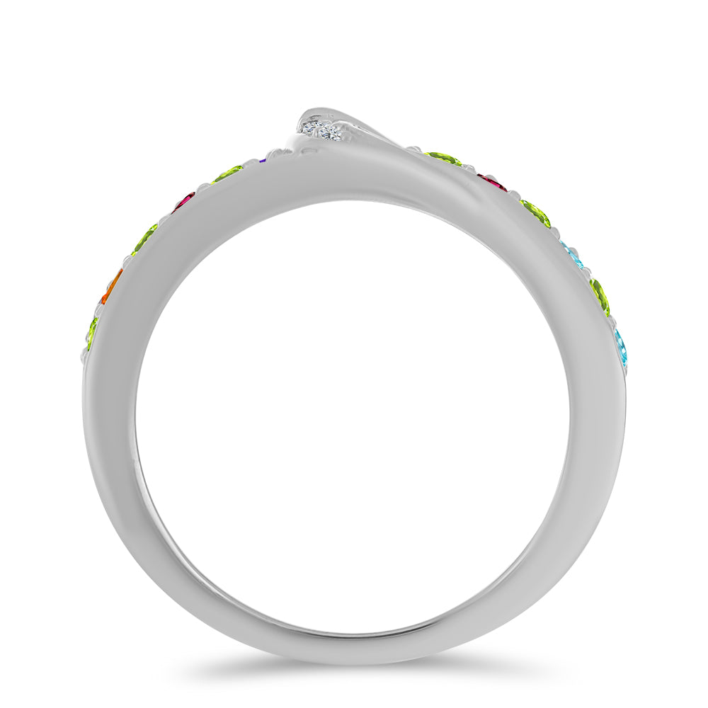 Anillo de Plata con Amatista de Marruecos y Peridoto de Changbai 2 