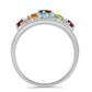 Anillo de Plata con Amatista de Marruecos y Peridoto de Changbai