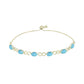 Pulsera de Plata Bañada en Oro con Turquesa Bella Durmiente