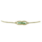 Pulsera de Plata Bañada en Oro con Esmeralda de Brasil