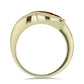 Anillo de Plata Bañada en Oro con Cuarzo Coñac