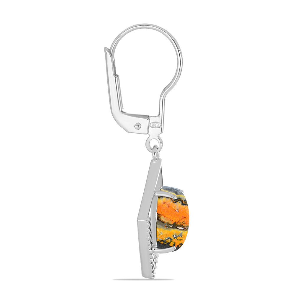 Pendientes de Plata con Jasper de Bumble Bee