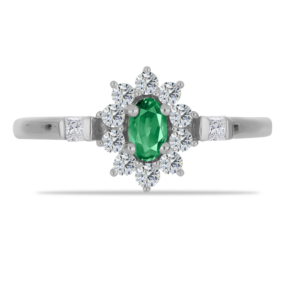 Anillo de Plata con Alejandrita natural y Topacio Blanco 1 
