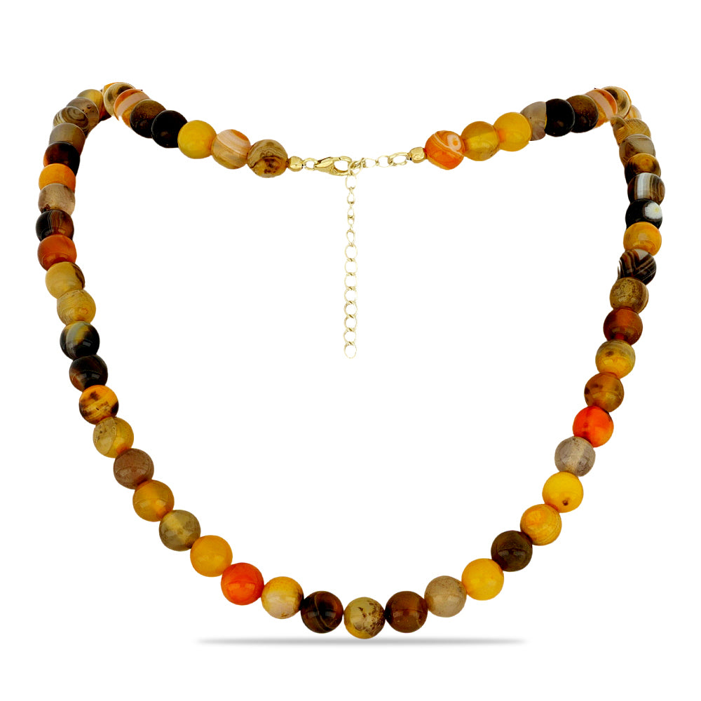Collar de Plata Bañada en Oro con Jasper de Bumble Bee 1 