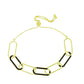 Pulsera de Plata Bañada en Oro con Espinela Negra