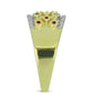 Anillo de Plata Bañada en Oro con Diamante Rojo y Diamante blanco