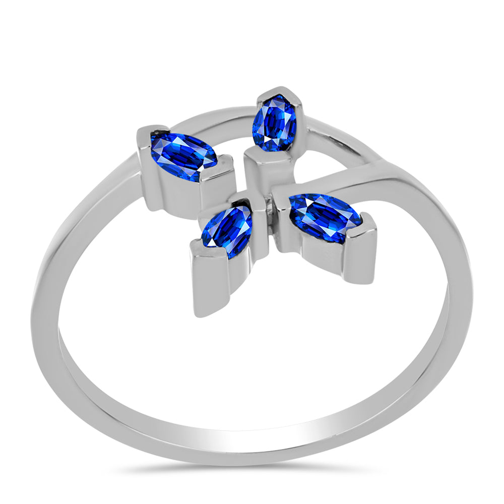 Anillo de Plata con Zafiro Azul Australiano 3 