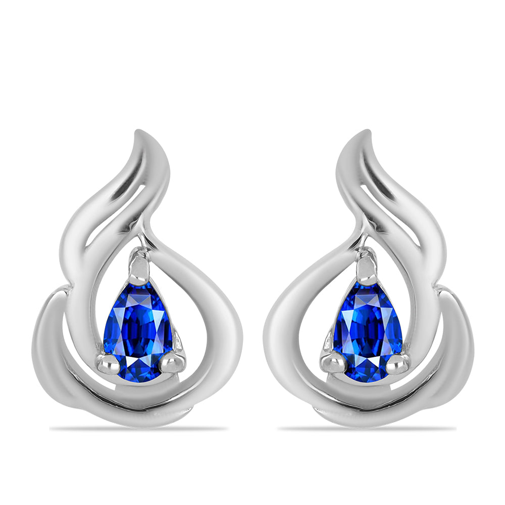 Pendientes de Plata con Zafiro Azul Australiano 1 