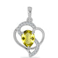Colgante de Plata con Topacio Limón y Topacio Blanco