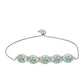 Pulsera de Plata con Amatista Verde