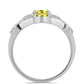 Anillo de Plata con Topacio Limón y Topacio Blanco