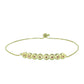 Pulsera de Plata Bañada en Oro con Diamante Rojo