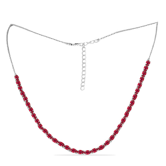 Collar de Plata con Rubí de Madagascar