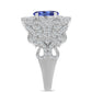 Anillo de Plata con Tanzanita y Topacio Blanco