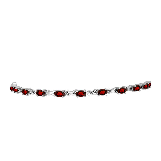 Pulsera de Plata con Granate Barton